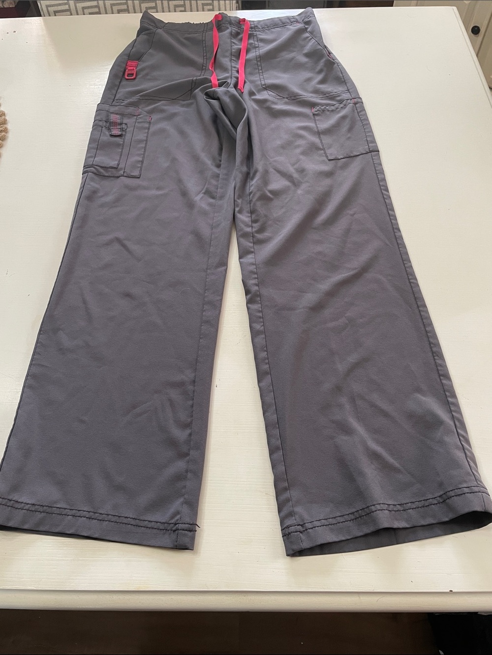 Carhartt Force gray pink scrub pants size small